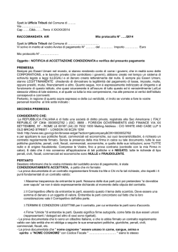 N.A.C. per Tasse Rifiuti TARS/TARSU