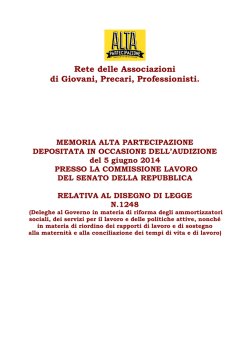 Memorie ALTA Partecipazione