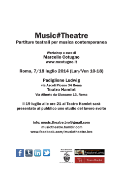 Music#Theatre - Marcello Cotugno