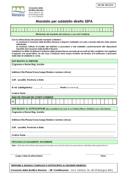 Mandato per addebito diretto SEPA - Consorzio della Bonifica Renana