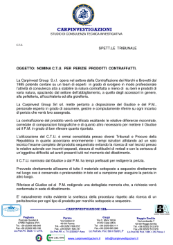 CAR CARPINVESTIGAZIONI - Cav. Giovanni Rabboni