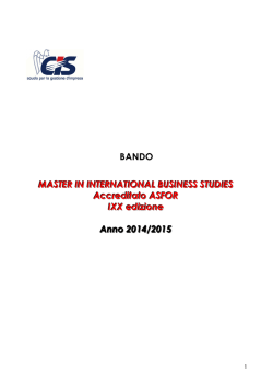 bando 2014 - CIS - Scuola per la gestione d&acute;impresa