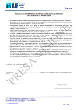 Utente - Associazione AIF