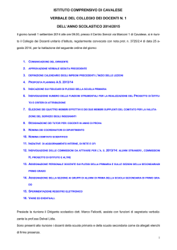 ISTITUTO COMPRENSIVO DI CAVALESE