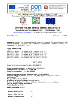 ESITO GARA LAVORI - ITCG &ldquo;Filangieri&rdquo;