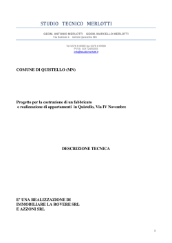 Descrizione Tecnica - Immobiliare la Rovere
