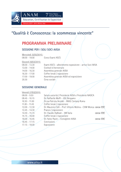 Scarica il Programma preliminare di ANAM 7