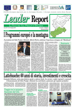 8&deg; numero - GAL Prealpi e Dolomiti