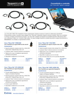 Extron TeamWork - Connettivit&agrave; e controllo
