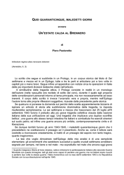 Quei quaranticinque, maledetti giorni.