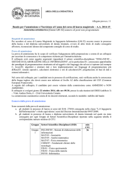 Allegato Bando Integrativo (DR 3989 del 03/10/14)
