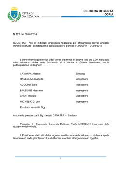 DELIBERA DI GIUNTA COPIA
