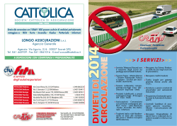 DIVIETI DI CIR C OLAZIONE