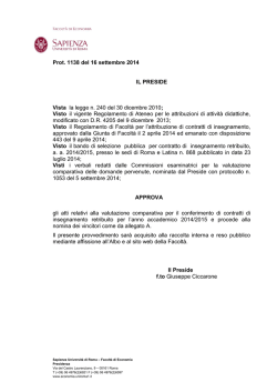 Decreto di approvazione atti con allegati