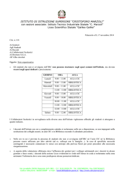 Circolare n. 118 Informazioni_Organizzative
