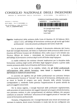 Circolare CNI n.220 - Ordine degli Ingegneri della Provincia di Latina