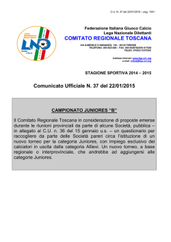 Comunicato Ufficiale n&deg;33 del 18/12/2014 - Figc
