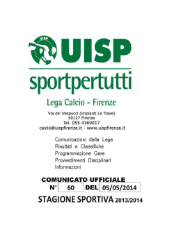 Calendario: COPPA CALCIO A 7 GIRONE B