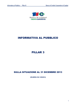 Pillar III al 31.12.2013