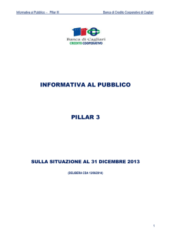 Pillar III al 31.12.2013