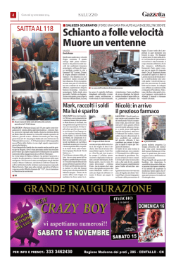 Schianto a folle velocit&agrave; Muore un ventenne