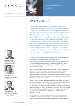 Avete prestiti?