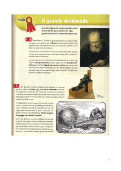 Archimede e le sue spinte