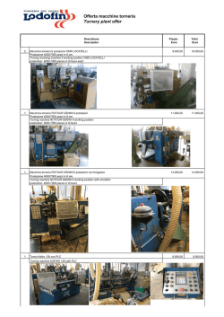 Offerta macchine torneria Turnery plant offer