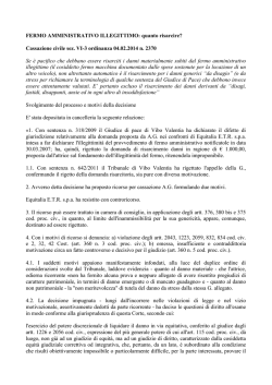 Cassazione civile sez. VI-3 ordinanza 04.02.2014 n. 2370 Se