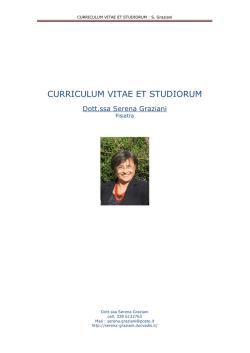 CURRICULUM VITAE ET STUDIORUM