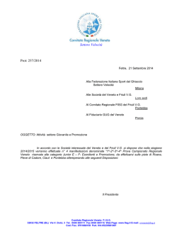 Disposizioni e Regolamento gare Junior E-F