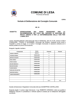 COMUNE DI LESA - Amministrazioni Comunali