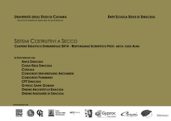sistemi costruttivi a secco - Facolt&agrave; di Architettura