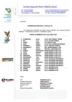CU 318 Pres 50 Convocazione CTF 99