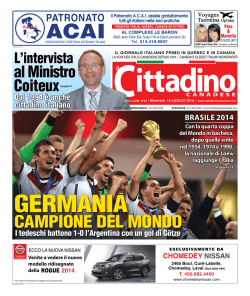 16 luglIO 2014 - Il Cittadino Canadese
