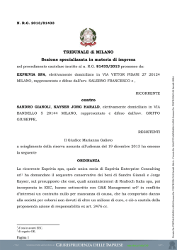 scarica la sentenza - Giurisprudenza delle imprese