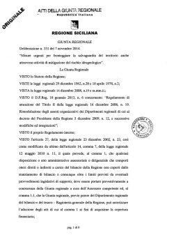 Misure urgenti per fronteggiare la salvaguardia