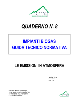 Le emissioni in atmosfera - Consorzio Monviso Agroenergia