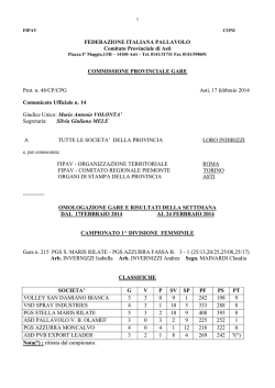 Comunicato Ufficiale n. 14