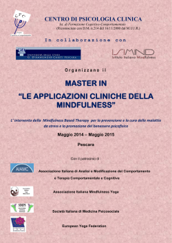 Programma del master - Istituto Italiano Mindfulness