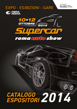 Catalogo espositori - Supercar Roma Auto Show