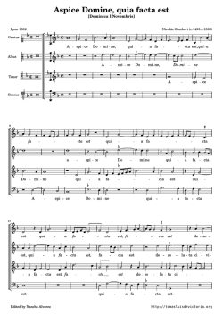 Aspice Domine, quia facta est