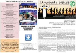 12 ottobre - Parrocchia del Sacro Cuore