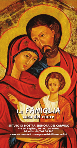 Calendario 2015 - Congregazione Suore Carmelitane