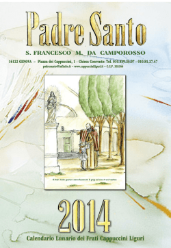 Calendario Lunario dei Frati Cappuccini Liguri