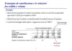 Il margine di contribuzione e le relazioni fra reddito e volume