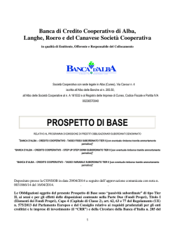 PROSPETTO DI BASE