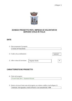 Scheda Progetto del Progetto