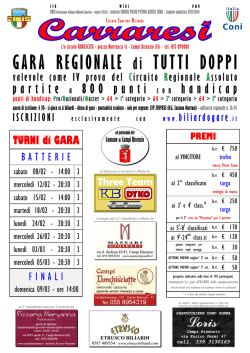 locandina torneo regionale assoluto Carraresi