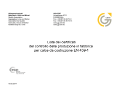 Lista dei certificati del controllo della produzione in - GG-Cert